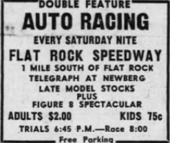 Flat Rock Speedway - 1967 FLAT ROCK